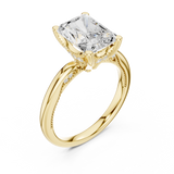 Gold Ring DDLR-175, Radiant center stone, Yellow Gold, view 2