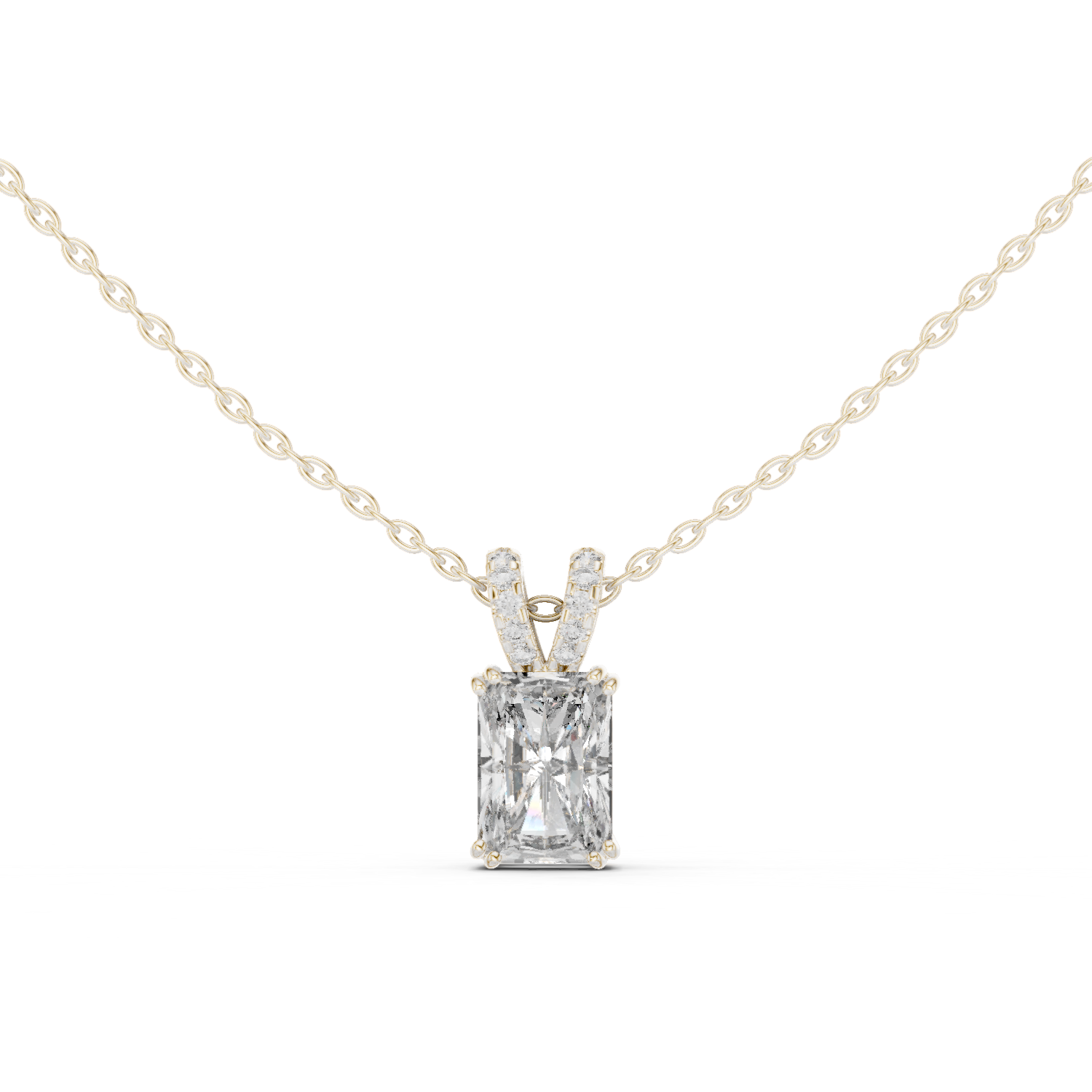 Gold Pendant GPD-0026, White Gold