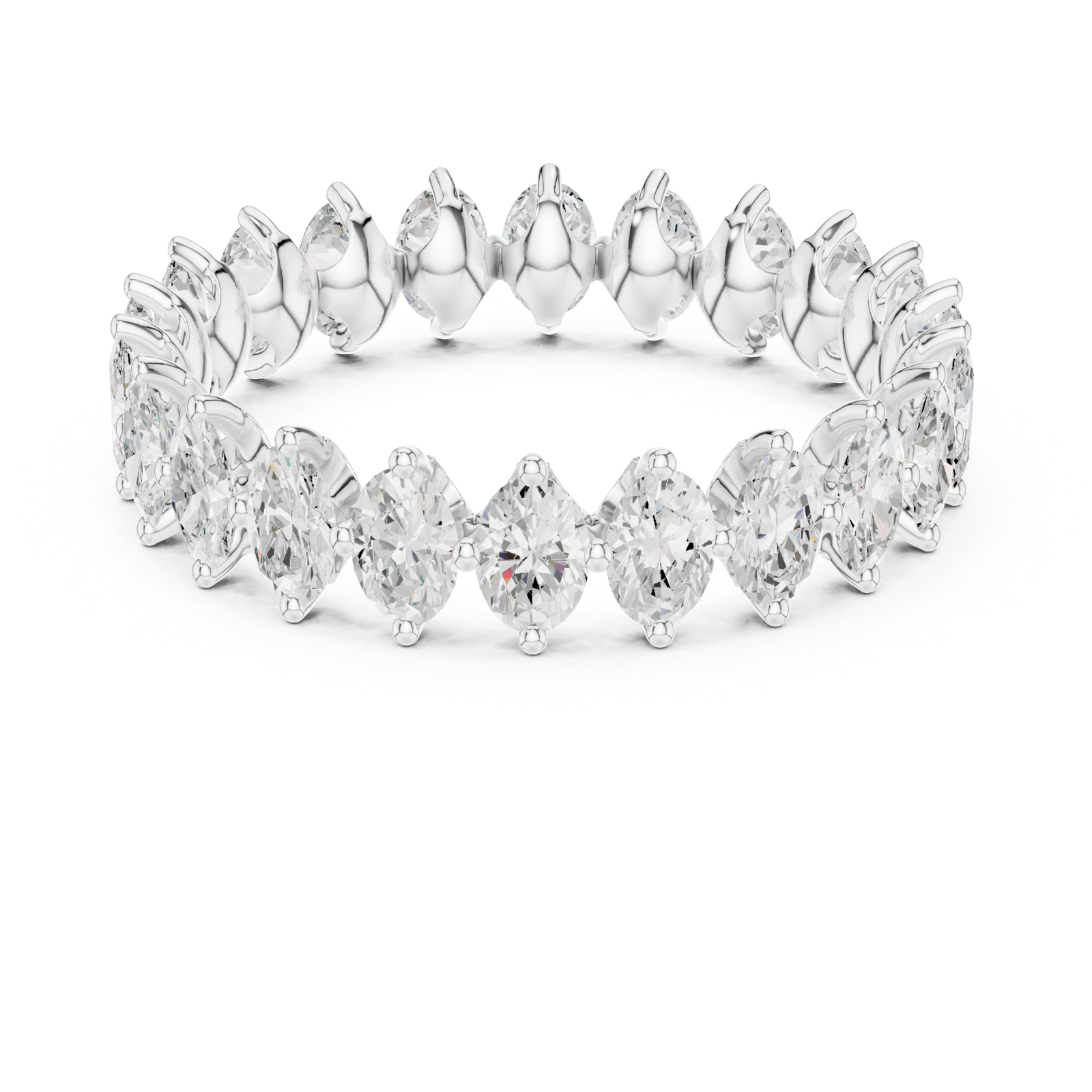 Gold Ring DDLR-374, White Gold, view 4
