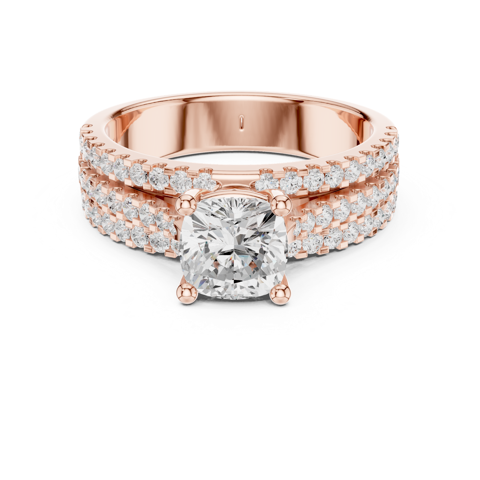 Gold Ring DDLR-528, Rose Gold, view 4