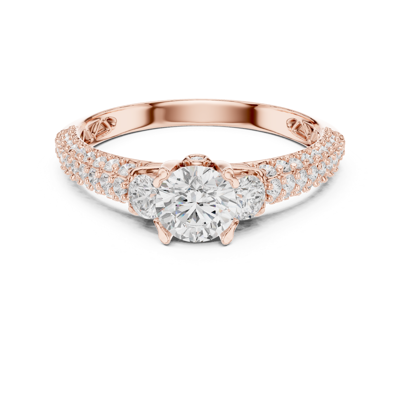 Gold Ring LR-0329, Rose Gold, view 4
