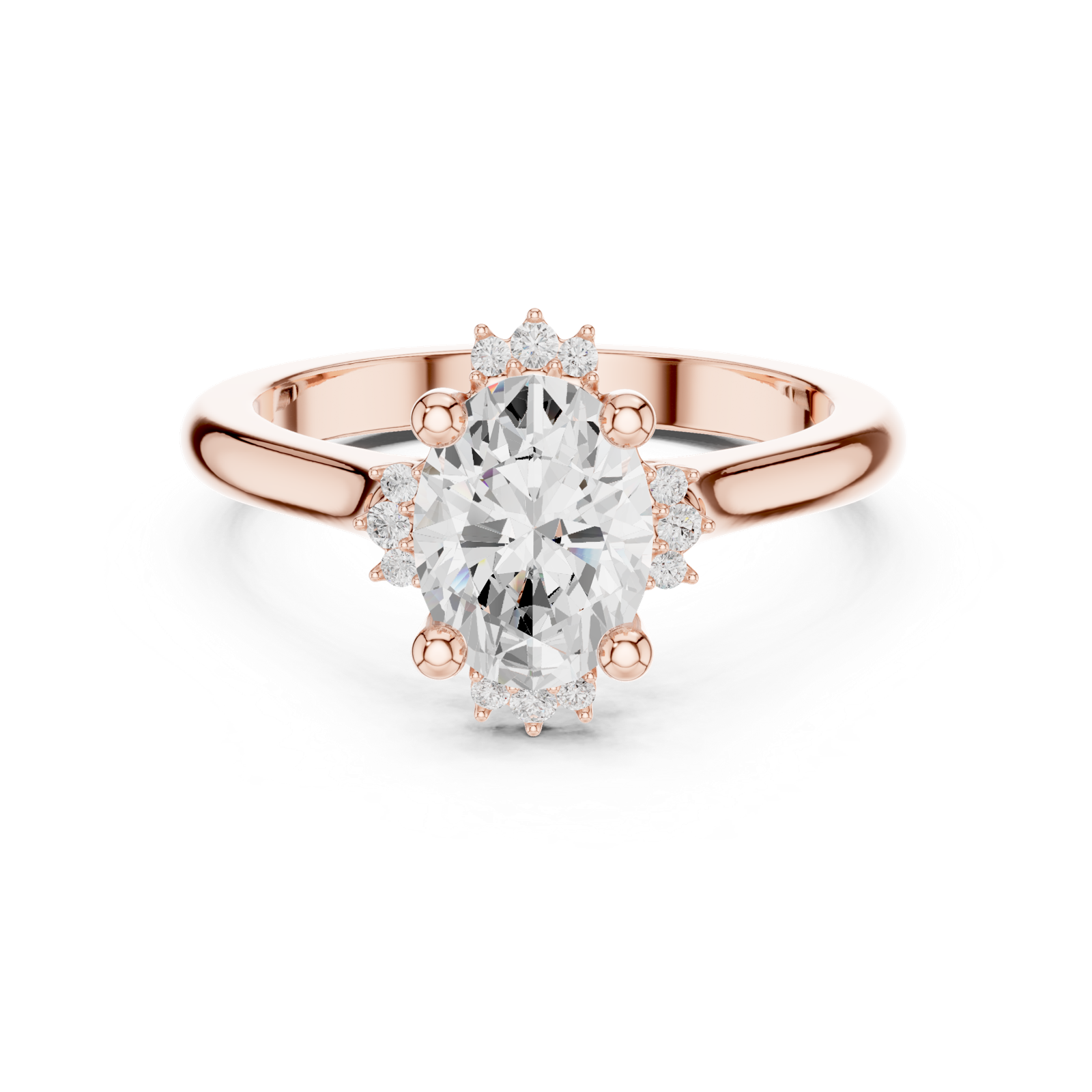 Gold Ring DDLR-336, Rose Gold, view 4