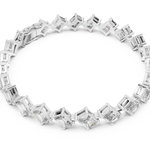 14K Solid Gold Lab Diamond Bracelet, White Gold, view 2