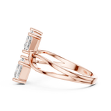 Gold Ring L03-444, Rose Gold, view 3