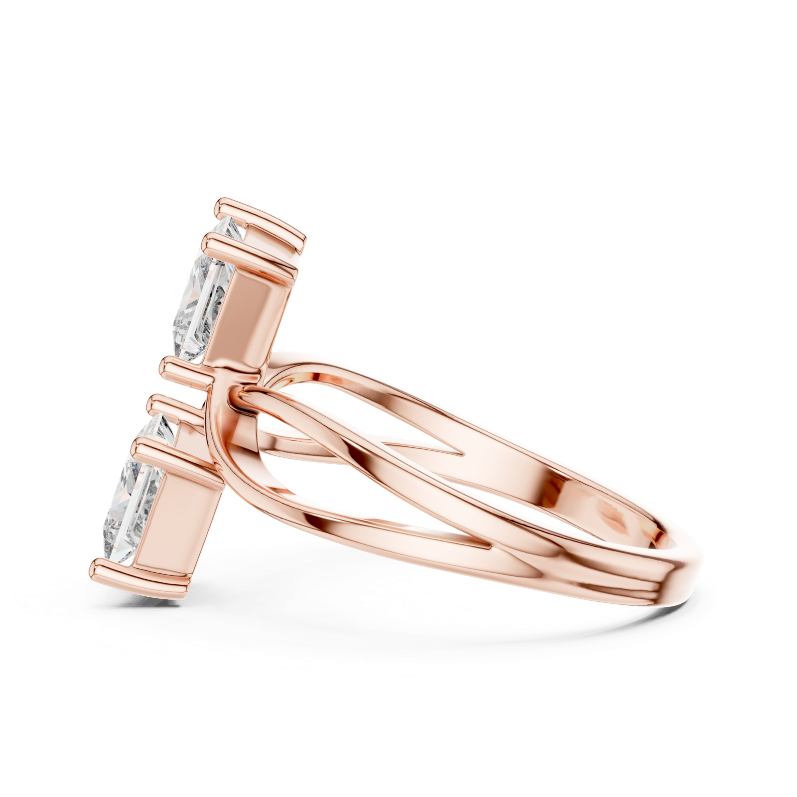 Gold Ring L03-444, Rose Gold, view 3