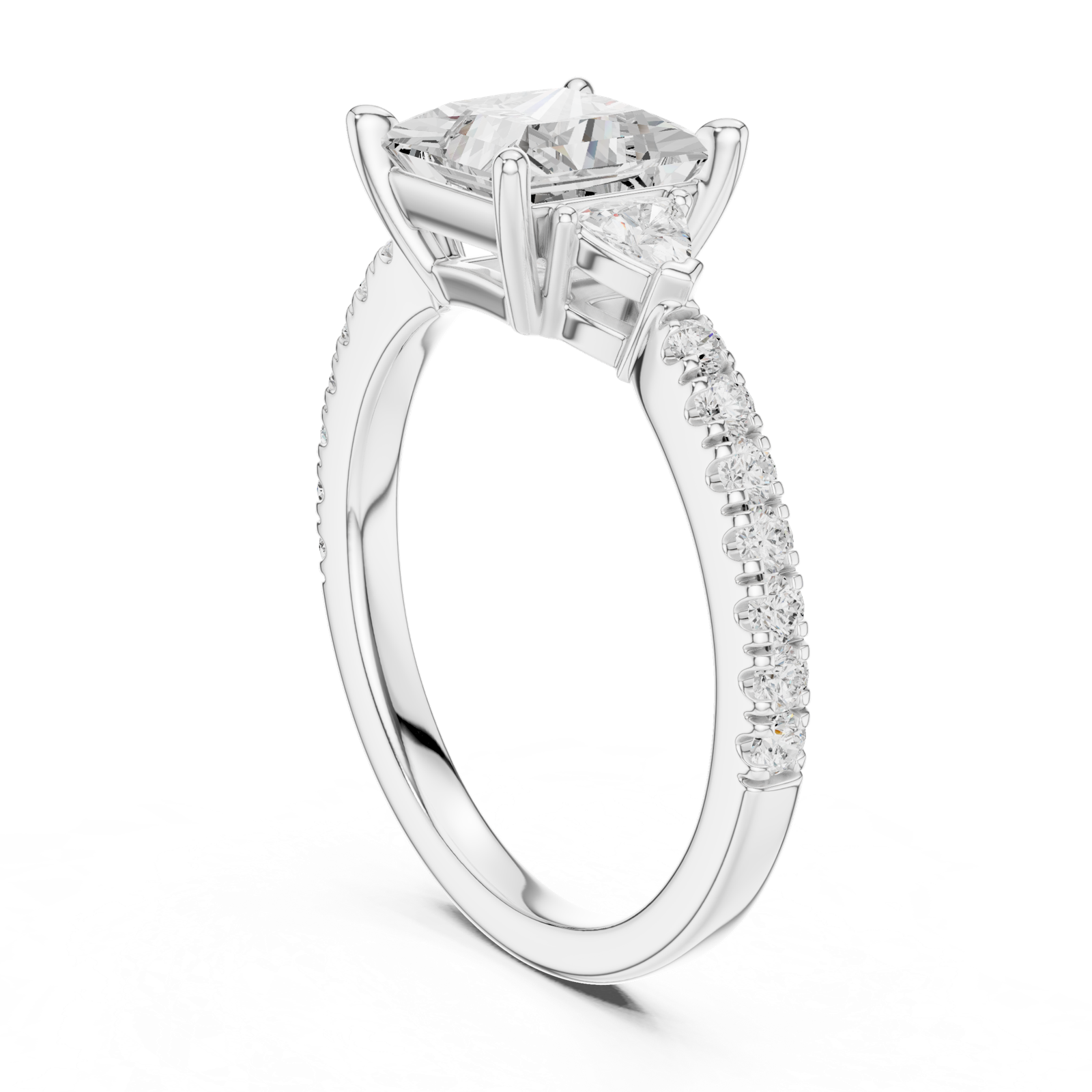 Gold Ring DDLR-861, White Gold, view 1