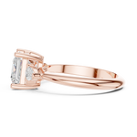 Gold Jewelry L35-66, Princess center stone, Rose Gold, view 3