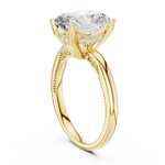 Gold Ring DDLR-175, Radiant center stone, Yellow Gold, view 1