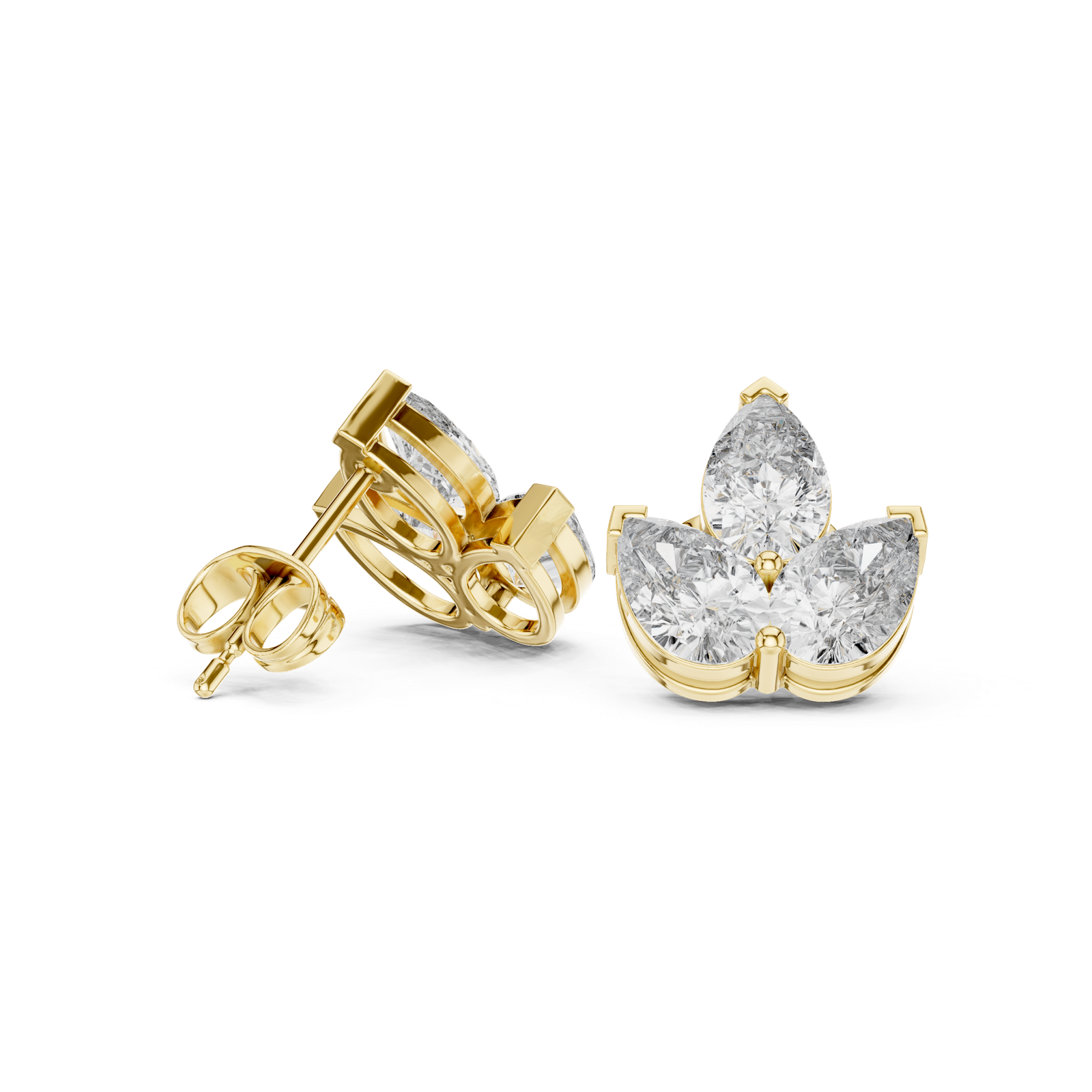 Gold Earrings AGDER-219, Yellow Gold
