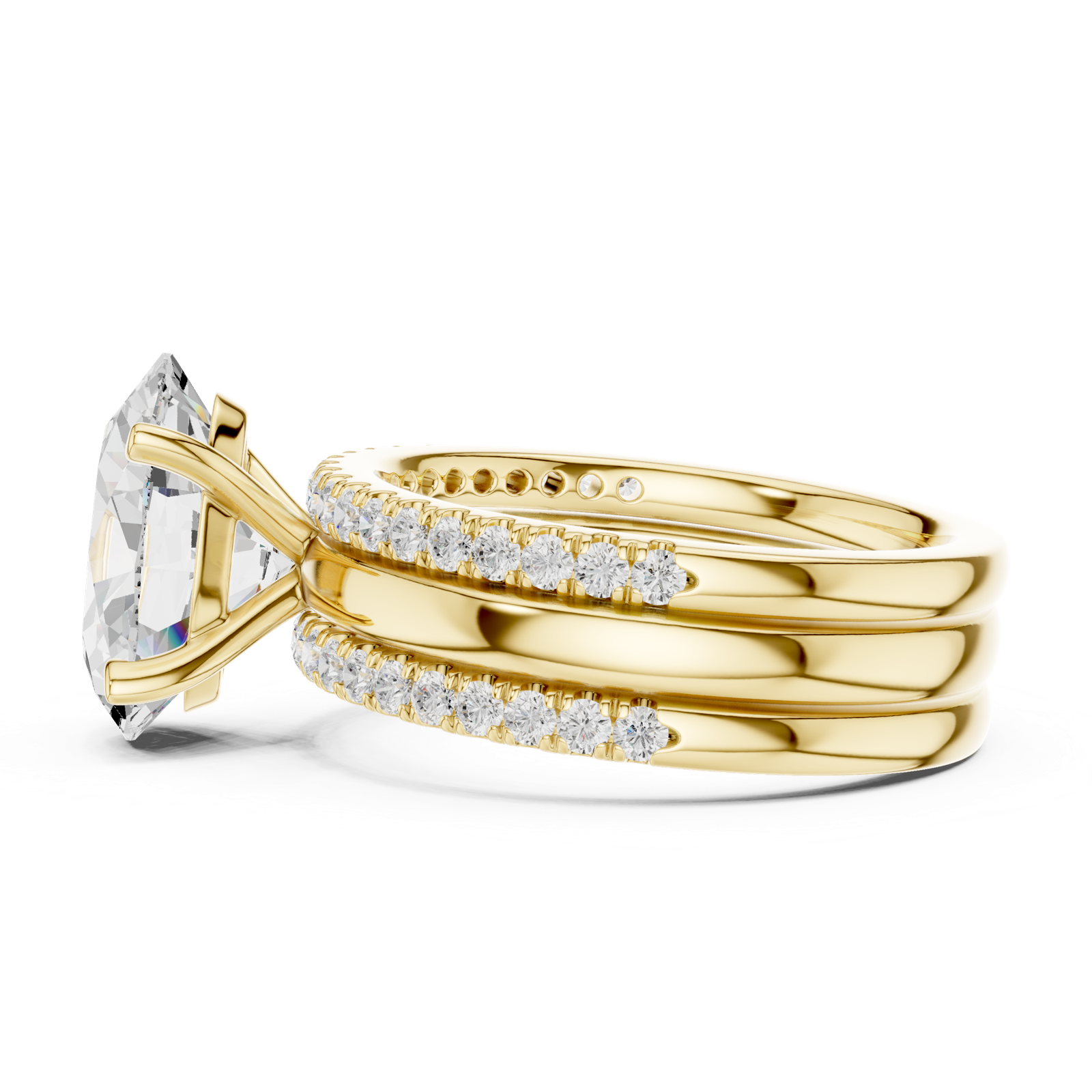 Gold Ring DDLR-948, Yellow Gold, view 3