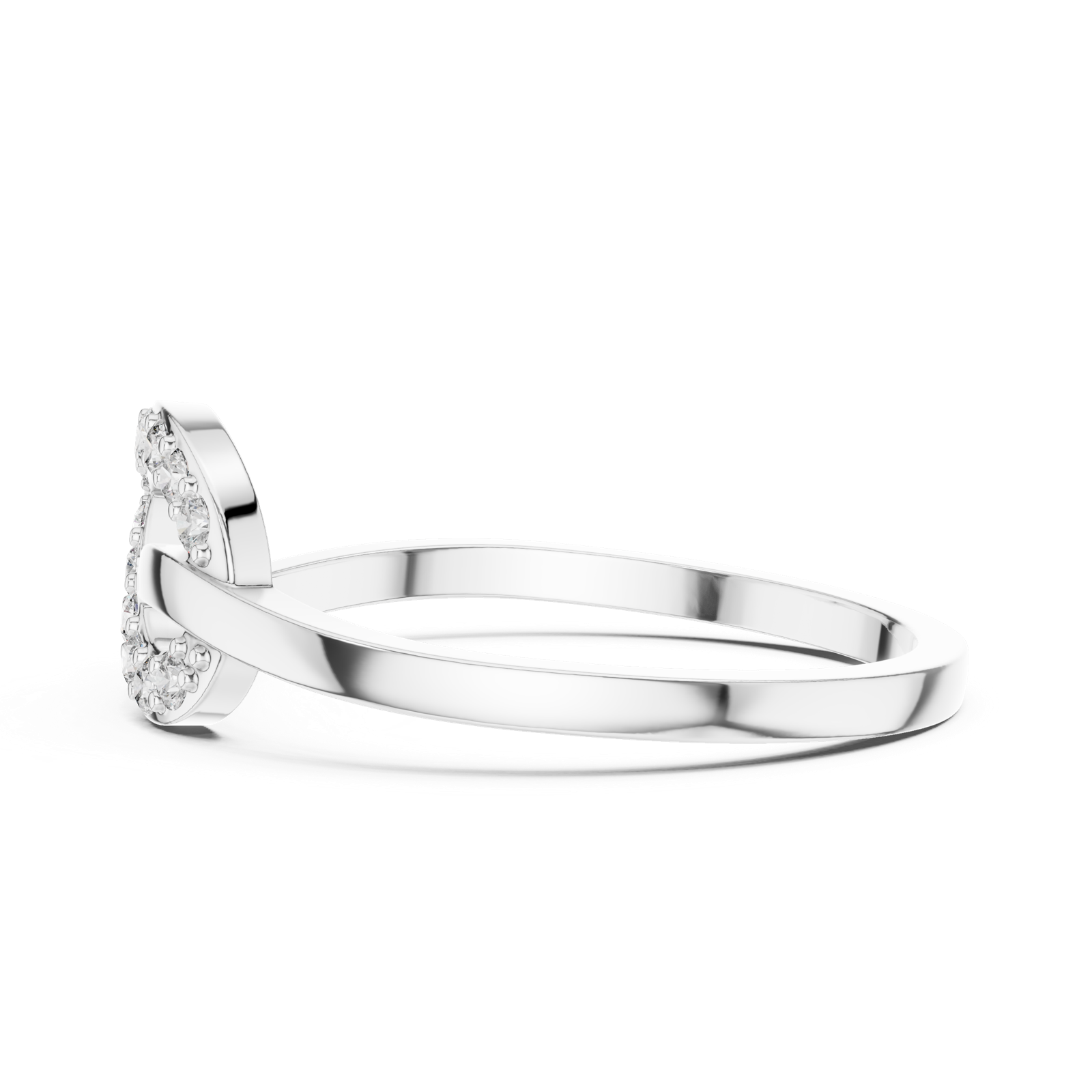 Gold Ring DR-6298, White Gold, view 3