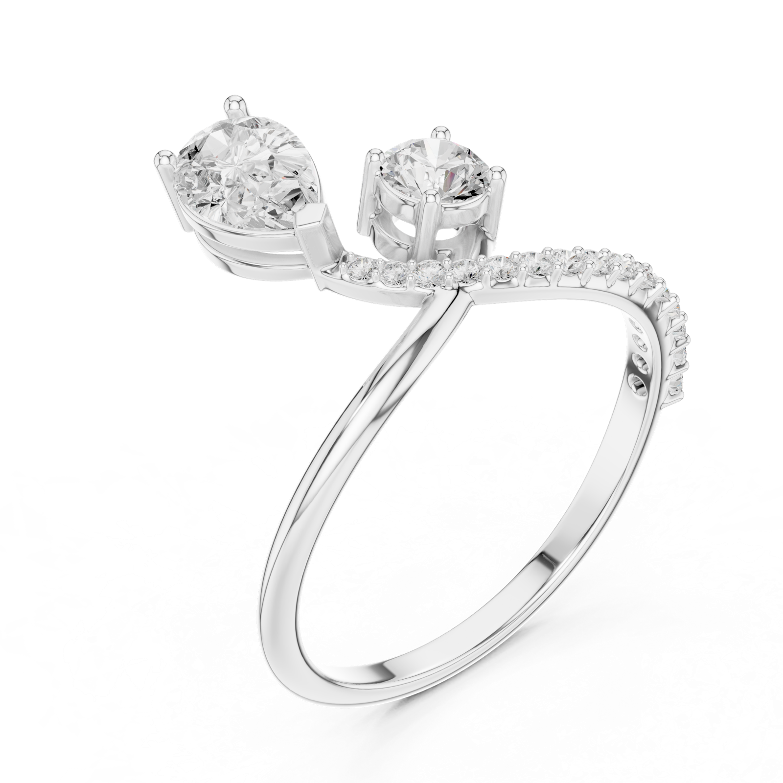 Gold Ring SBWR(59), White Gold, view 2