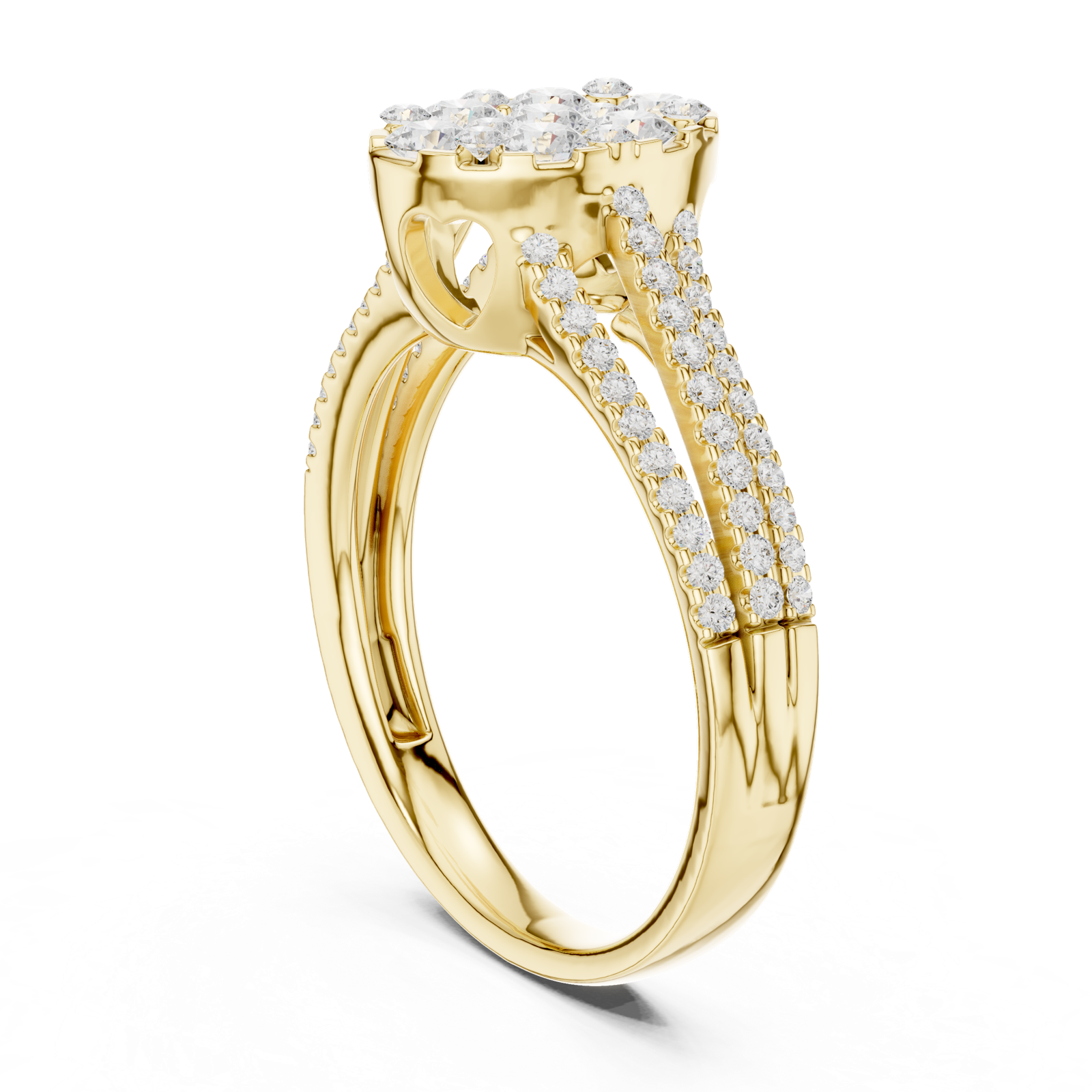 Gold Ring DDLR-756, Yellow Gold, view 1