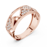 Gold Ring LR-01 (7), Rose Gold, view 2