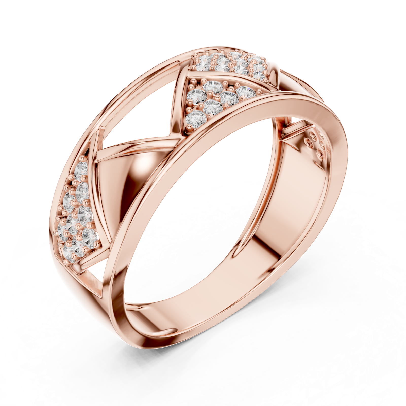 Gold Ring LR-01 (7), Rose Gold, view 2