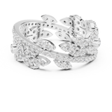 Gold Ring r45, White Gold, view 4