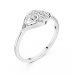 Gold Ring DR-6276, White Gold, view 2