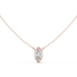 Gold Jewelry DDPS-001, Marquise center stone, Rose Gold