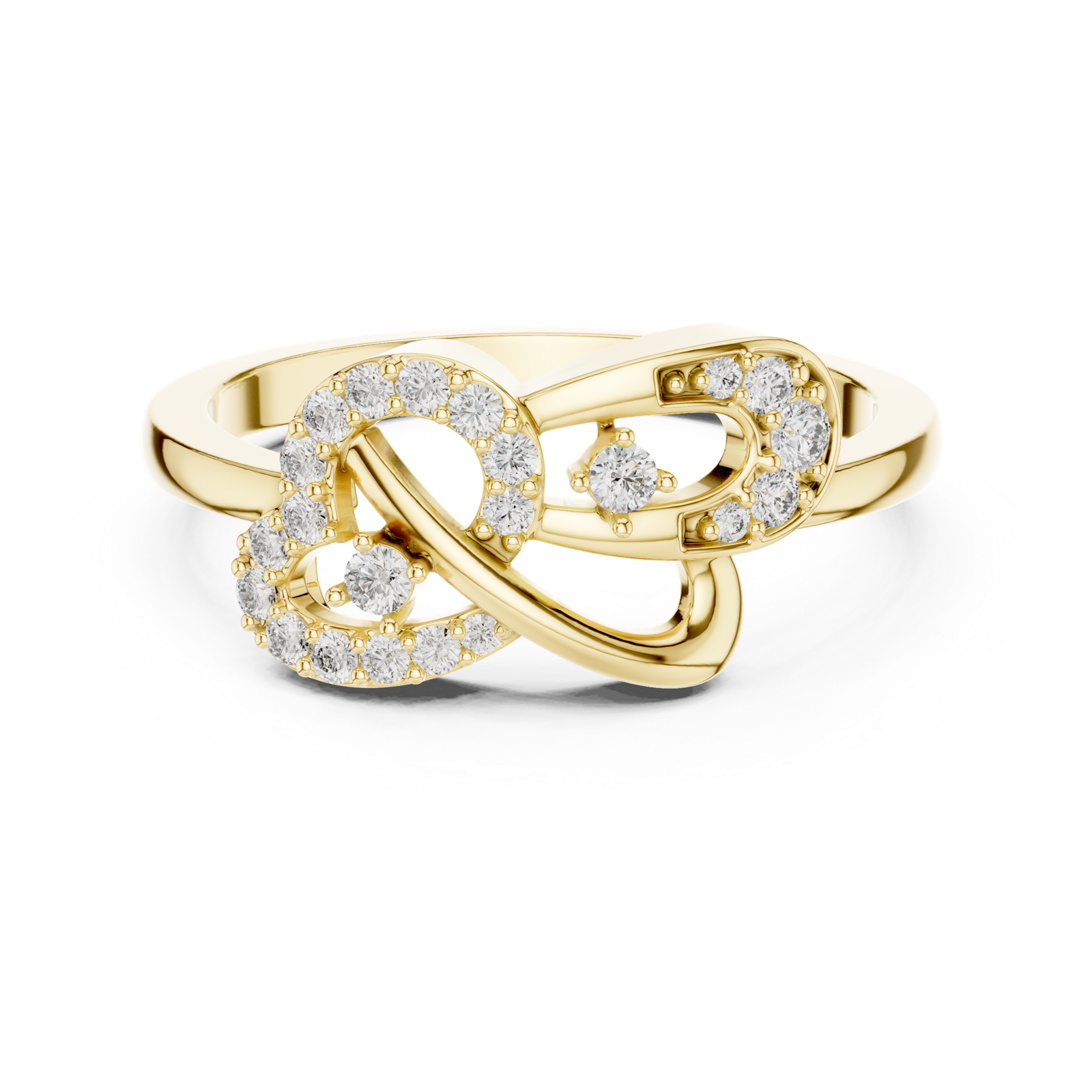 Gold Ring LR-01 (65), Yellow Gold, view 4