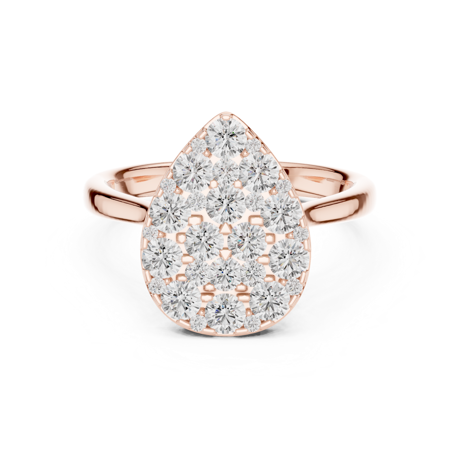 Gold Ring DDLR-784, Rose Gold, view 4