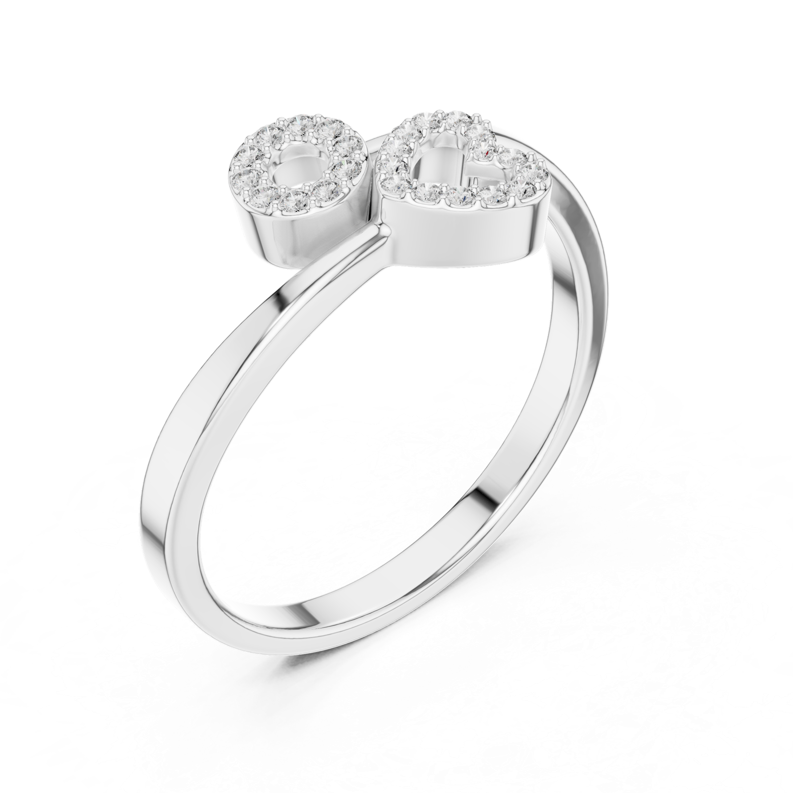 Gold Ring 1 (254), White Gold, view 2