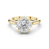 Gold Jewelry, Cushion center stone, Yellow Gold