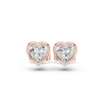Gold Jewelry, Heart center stone, Rose Gold