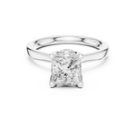 Gold Ring DDLR-176, Princess center stone, White Gold, view 4