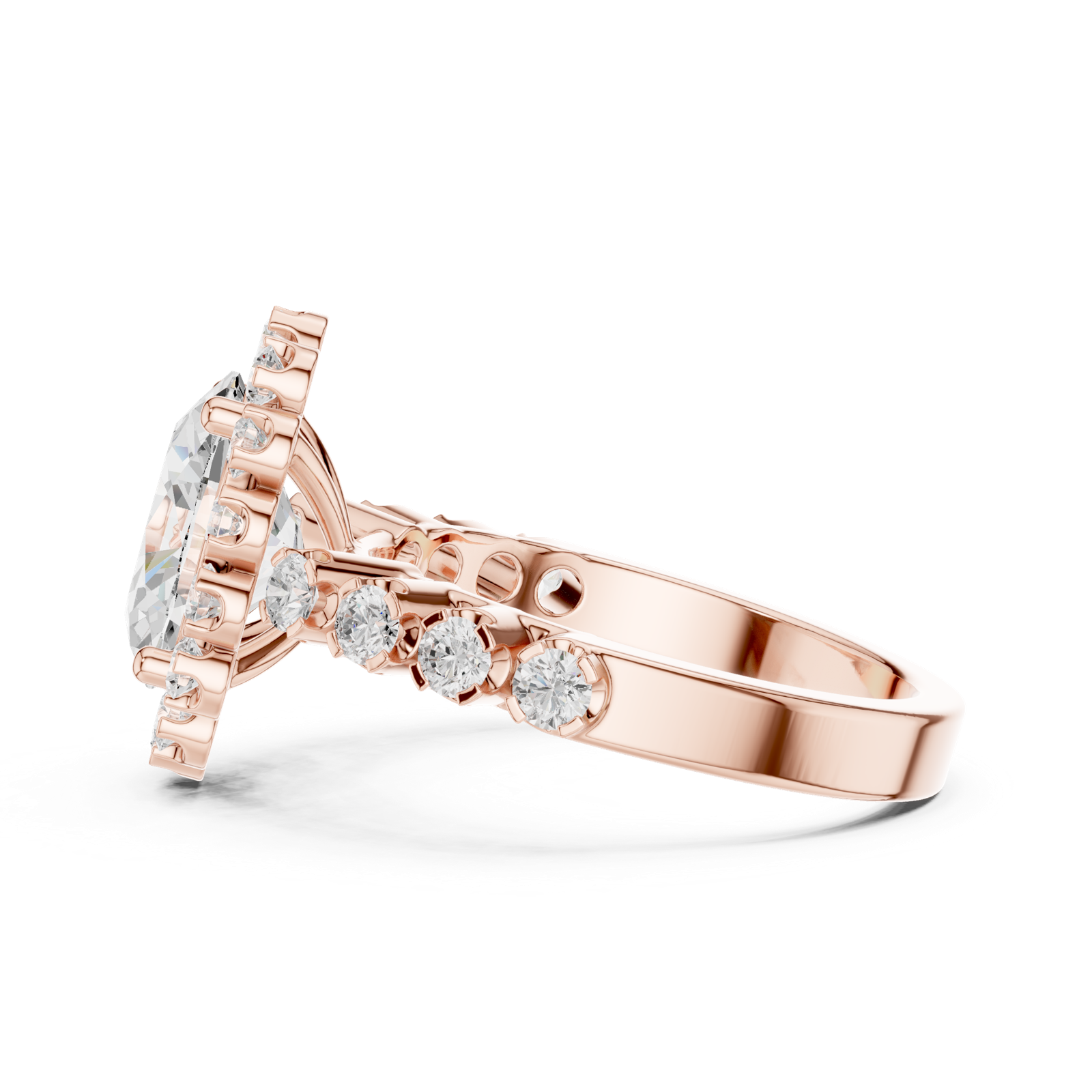 Gold Ring DDLR-365, Rose Gold, view 3