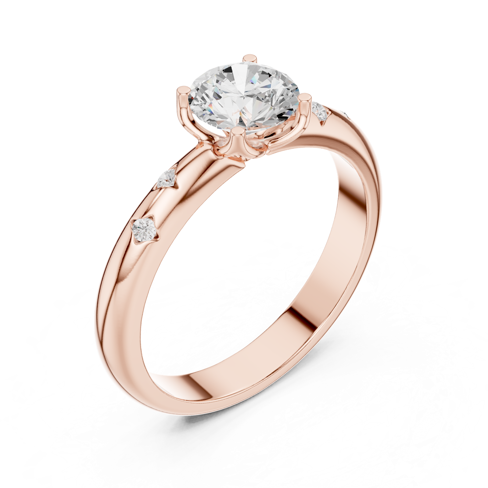 Gold Ring DDLR-431, Rose Gold, view 2