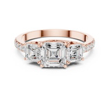 Gold Ring DDLR-1113, Rose Gold, view 4