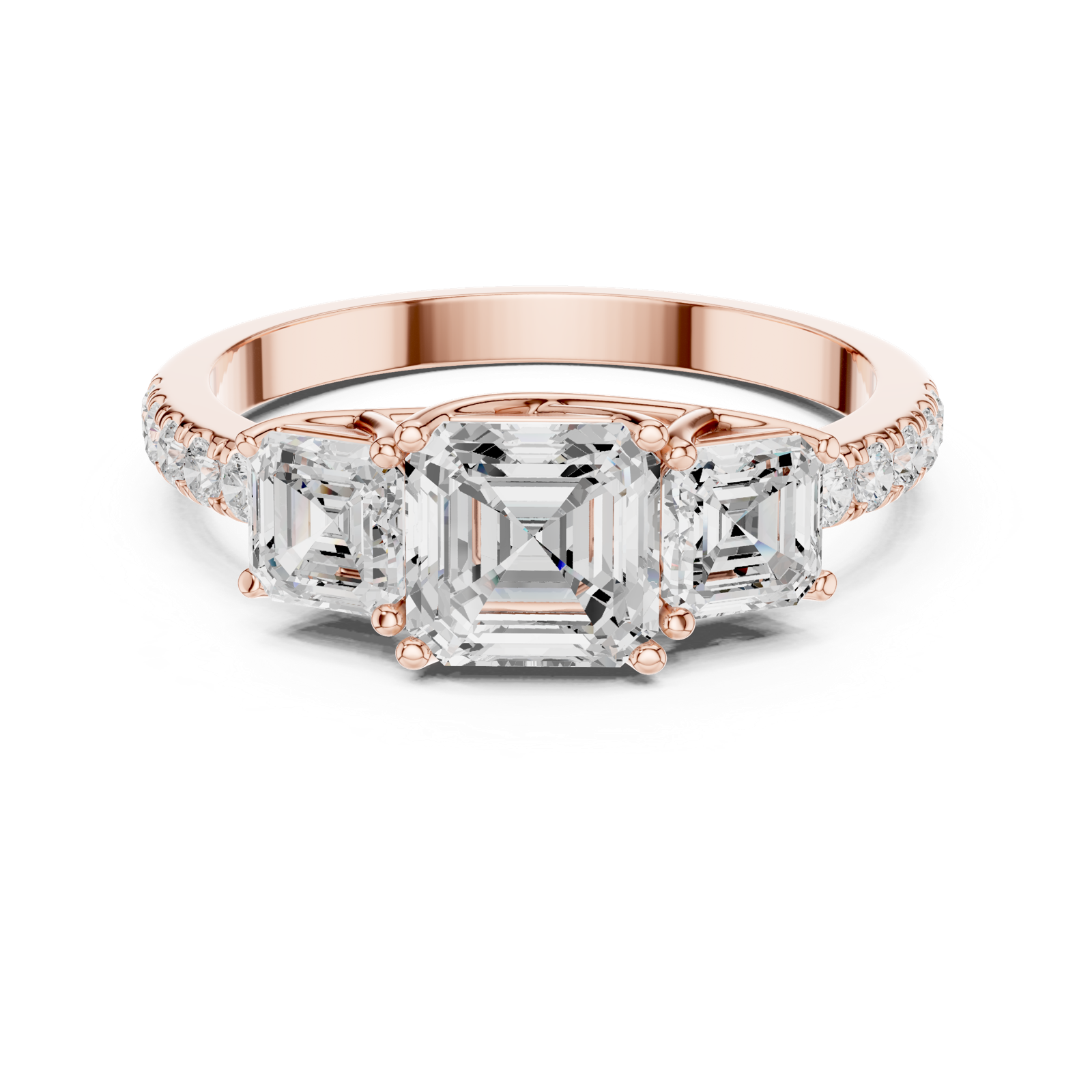 Gold Ring DDLR-1113, Rose Gold, view 4