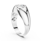Gold Men's Ring GGR-0016, White Gold, view 1