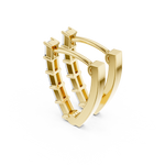 Gold Earrings AOMER-03, Yellow Gold, view 2