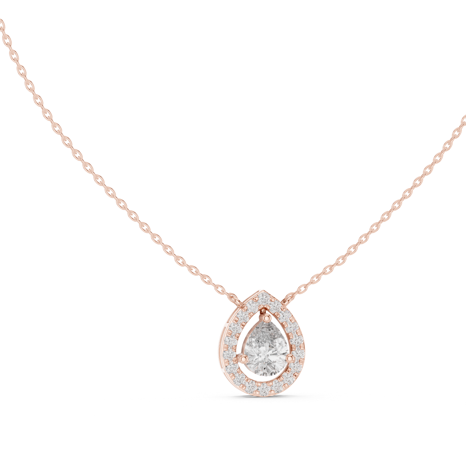 Gold Pendant GPD-0021, Rose Gold, view 1
