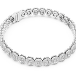 14K Solid Gold Lab Diamond Bracelet, White Gold, view 2