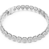 14K Solid Gold Lab Diamond Bracelet, White Gold, view 2