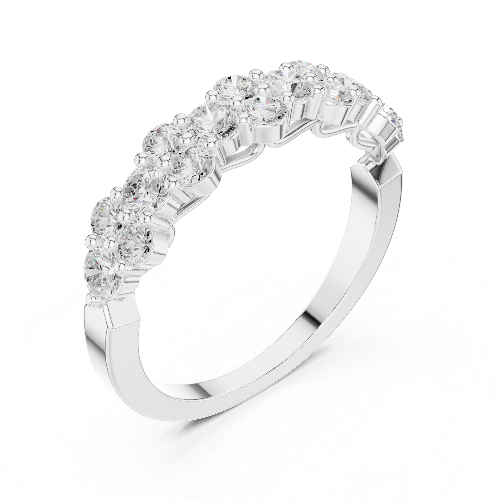 Gold Ring DDLR-451, White Gold, view 2