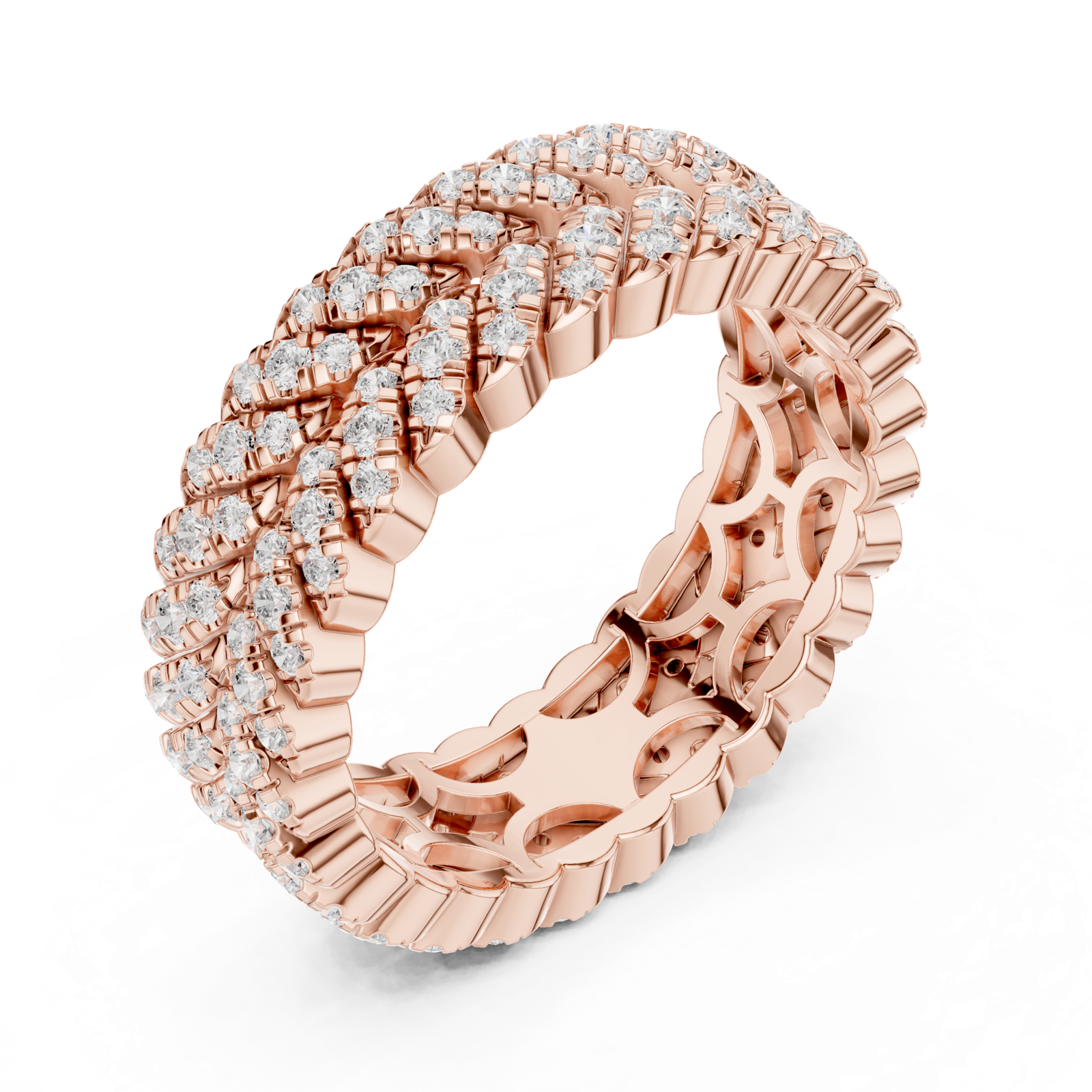 Gold Ring DDLR-315, Rose Gold, view 2