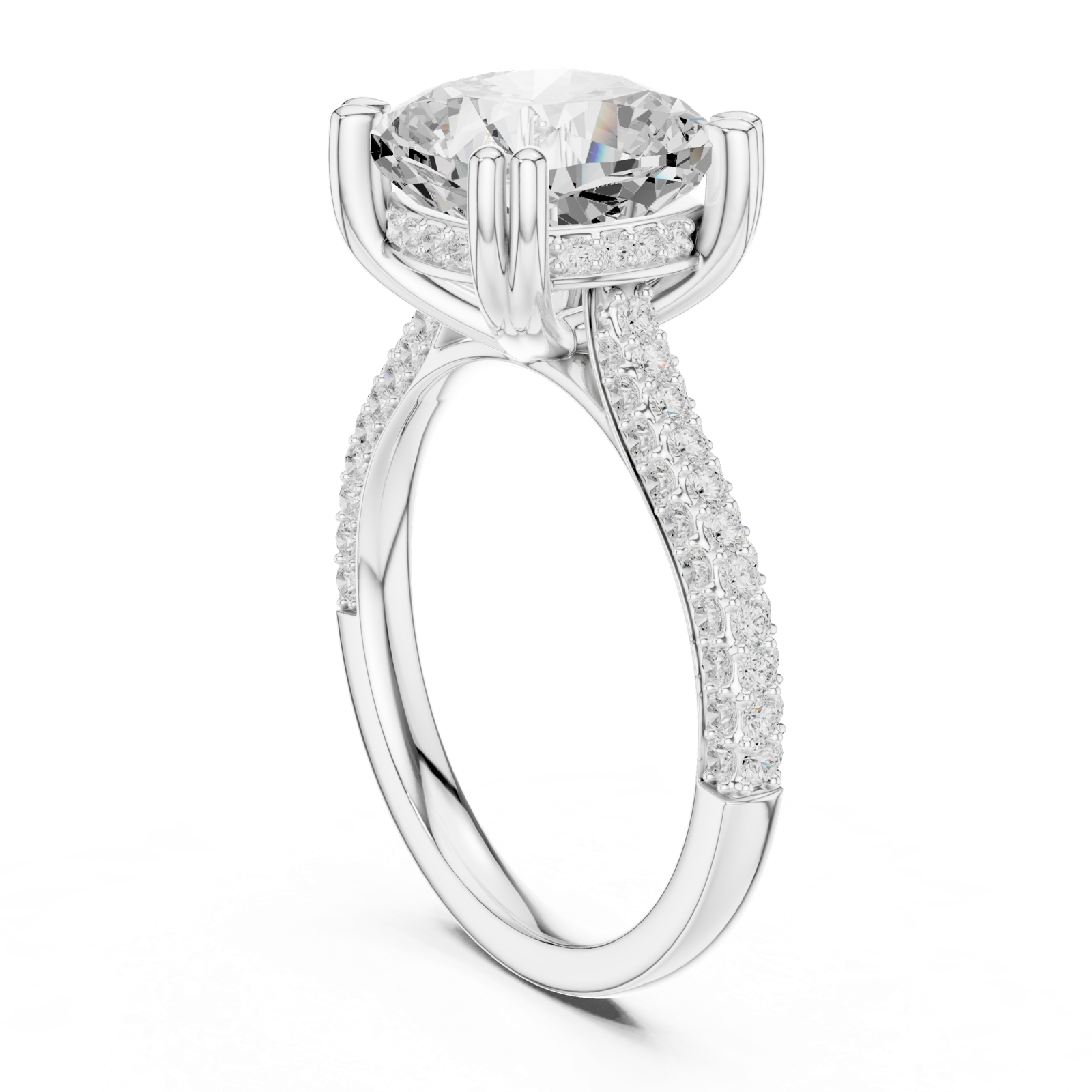 Gold Ring DDLR-953, White Gold, view 1