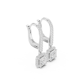 Gold Jewelry DDER-034, Princess center stone, White Gold, view 1