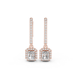 Gold Jewelry DDER-034, Radiant center stone, Rose Gold