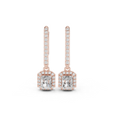 Gold Jewelry DDER-034, Radiant center stone, Rose Gold