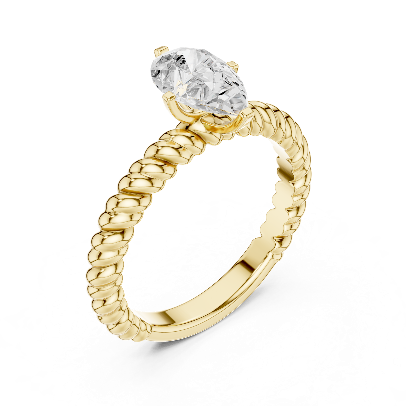 Gold Ring DDLR-1081, Yellow Gold, view 2