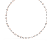 14K Solid Gold Lab Diamond Tennis Necklace, Rose Gold, view 2