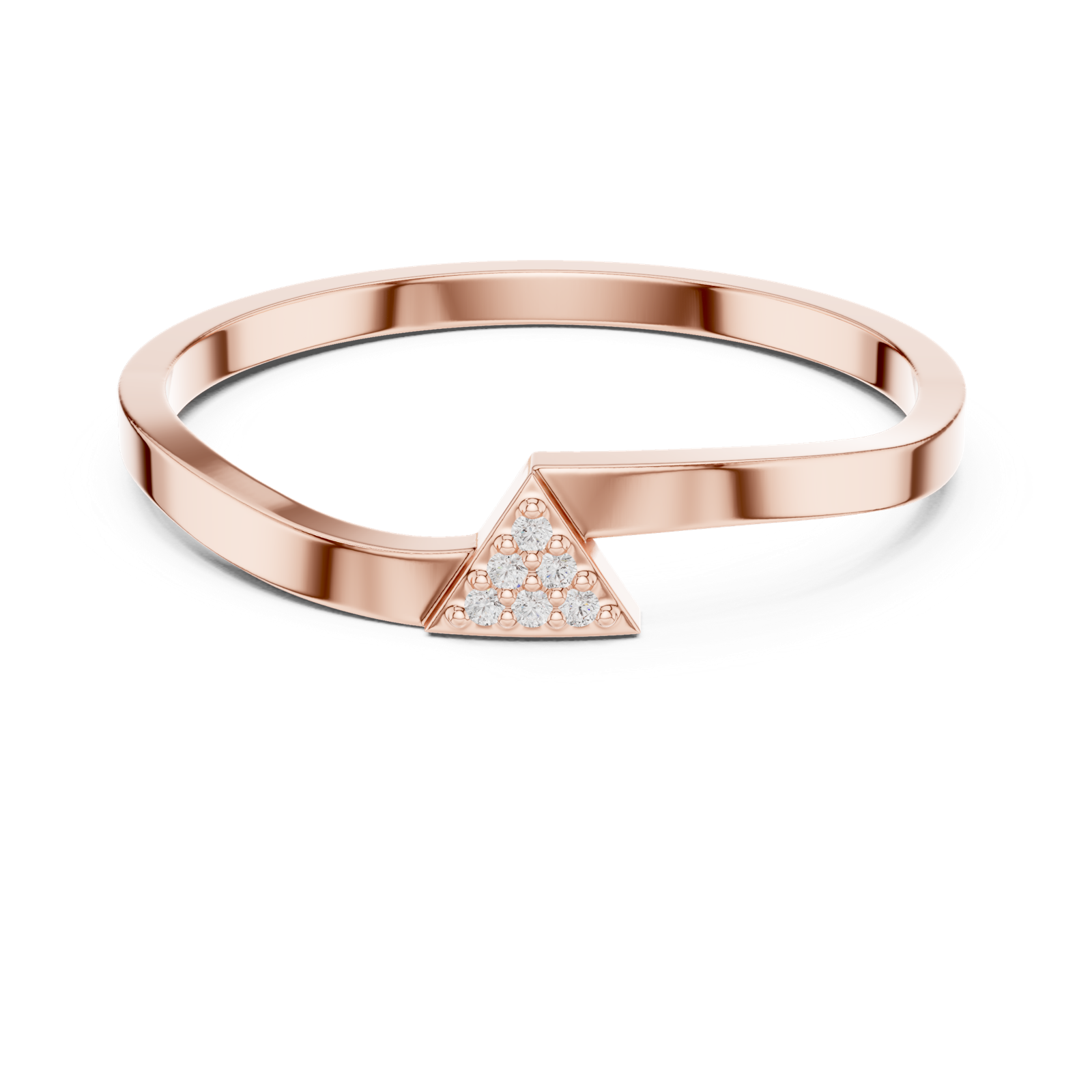 Gold Ring DDLR-720, Rose Gold, view 4