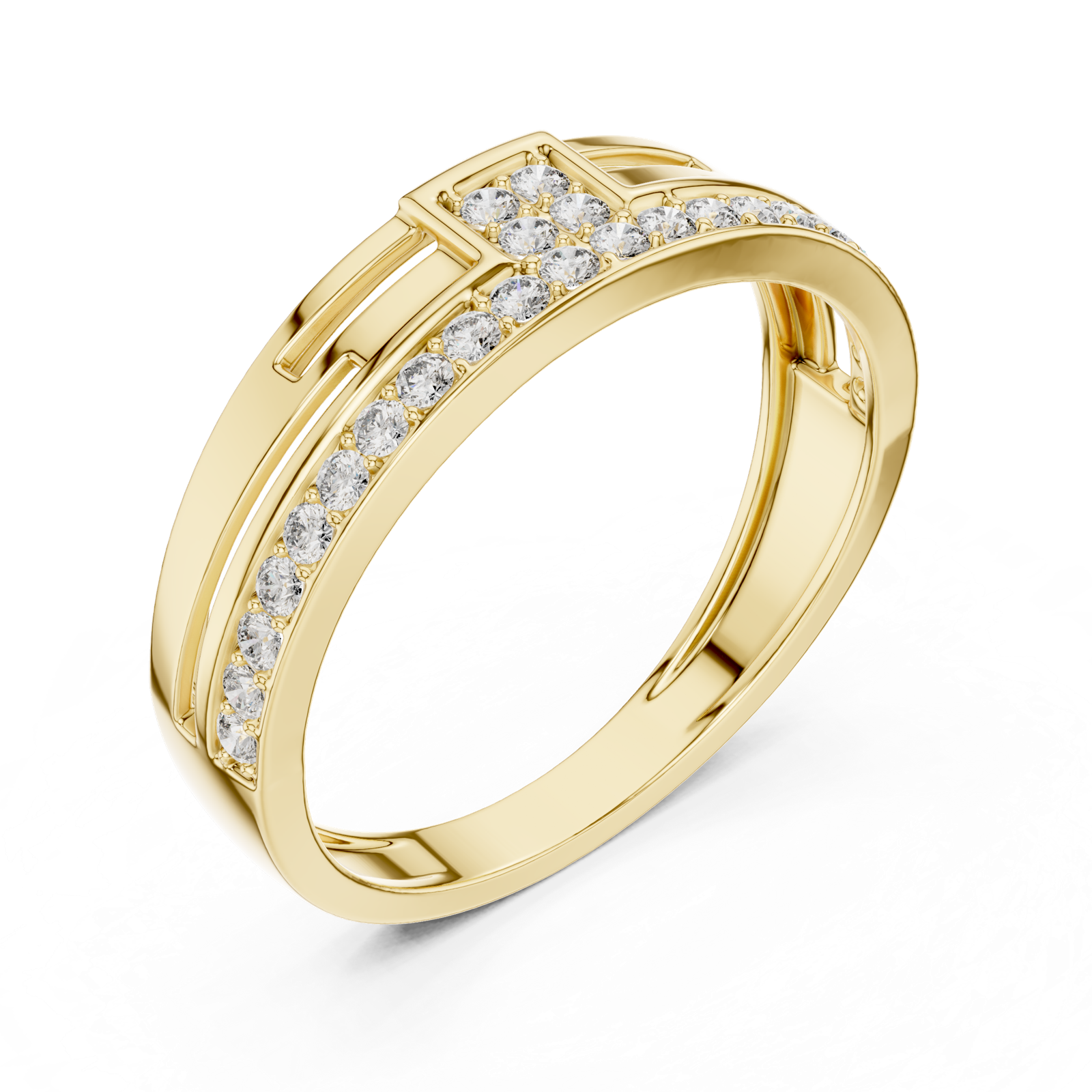 Gold Ring LR-01 (9), Yellow Gold, view 2