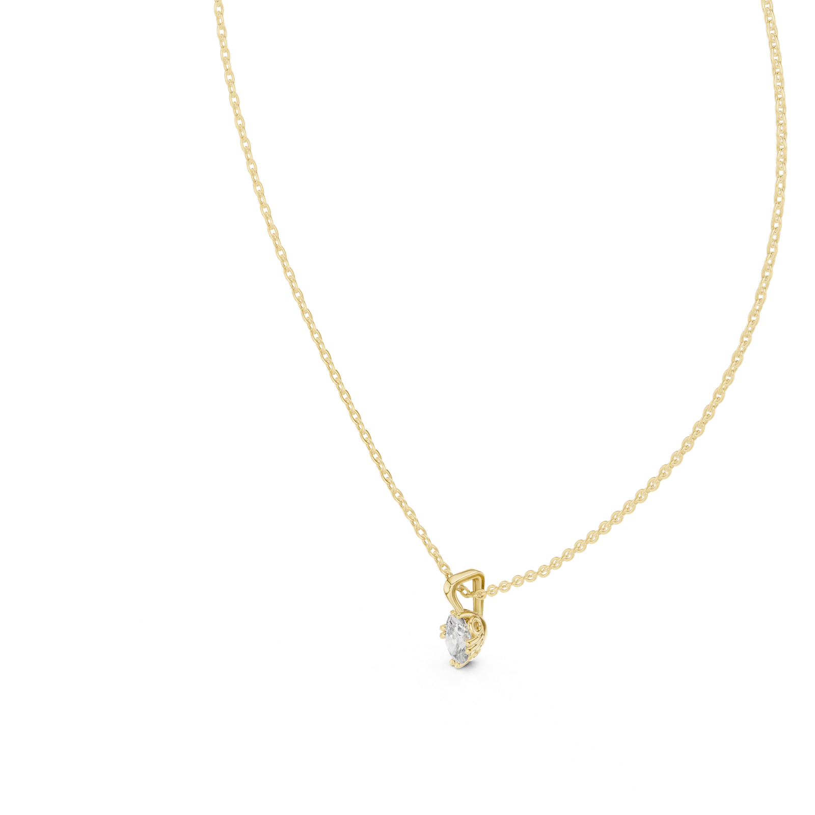 Gold Pendant GPD-0054, Yellow Gold, view 2