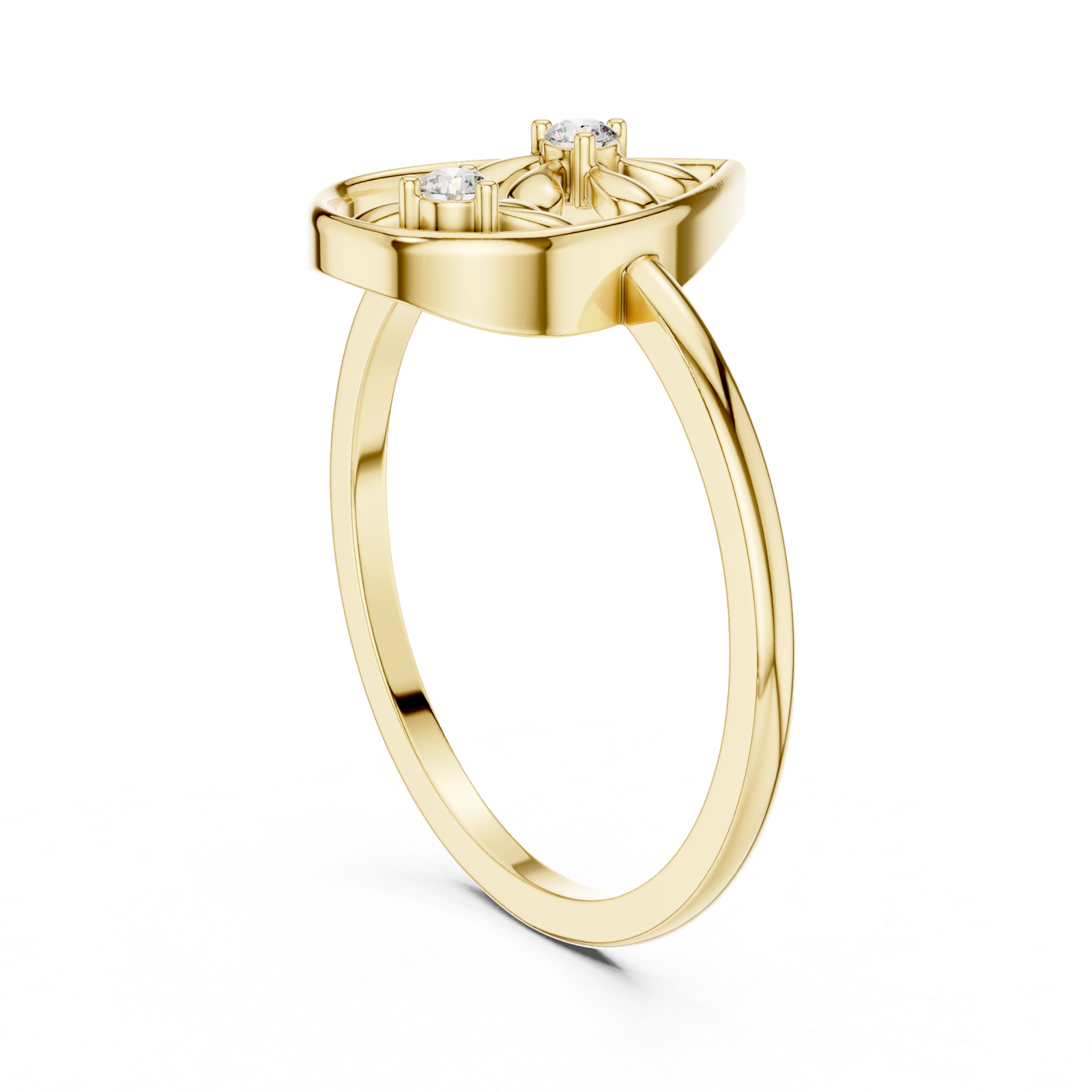 Gold Ring DR-6256, Yellow Gold