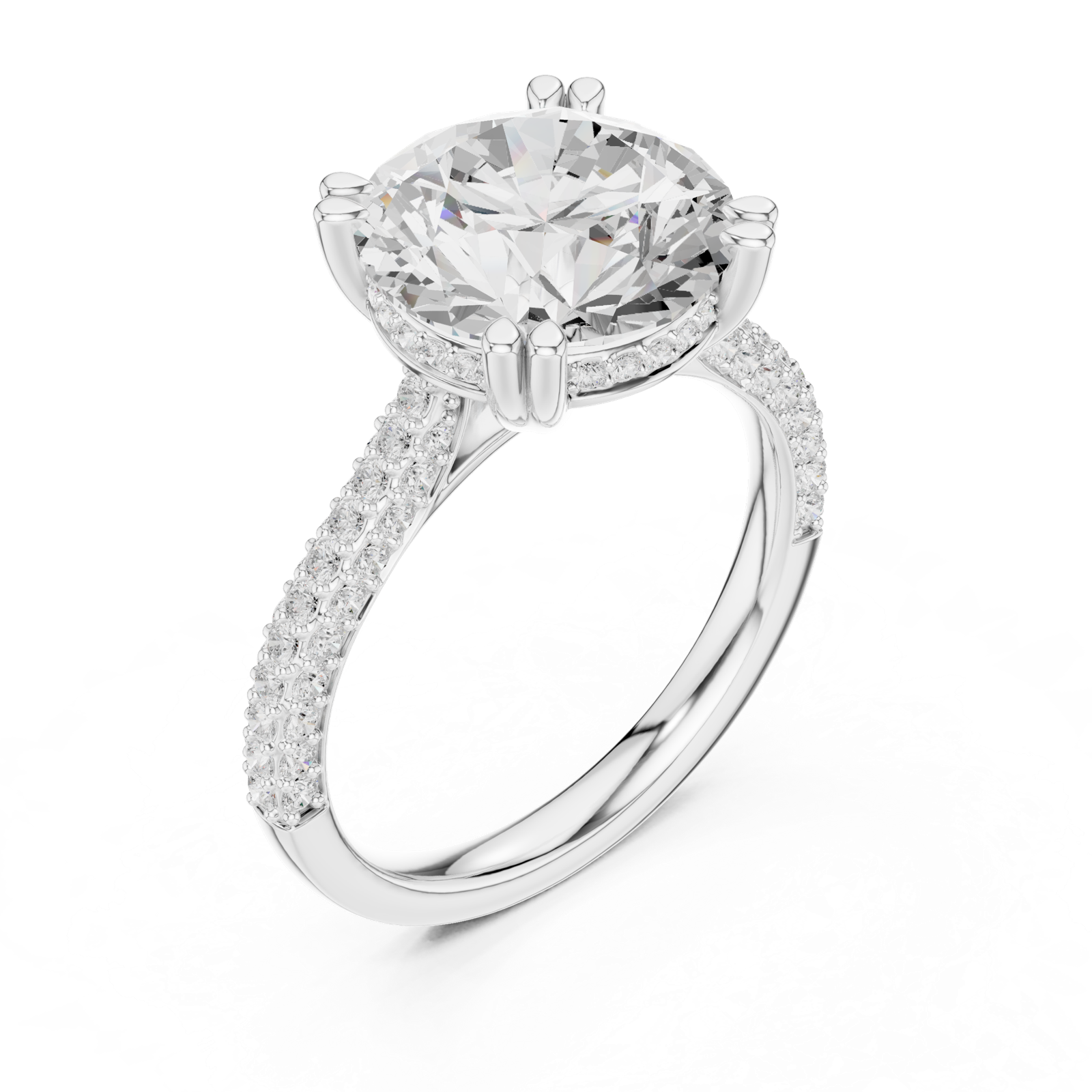 Gold Ring DDLR-960, White Gold, view 2